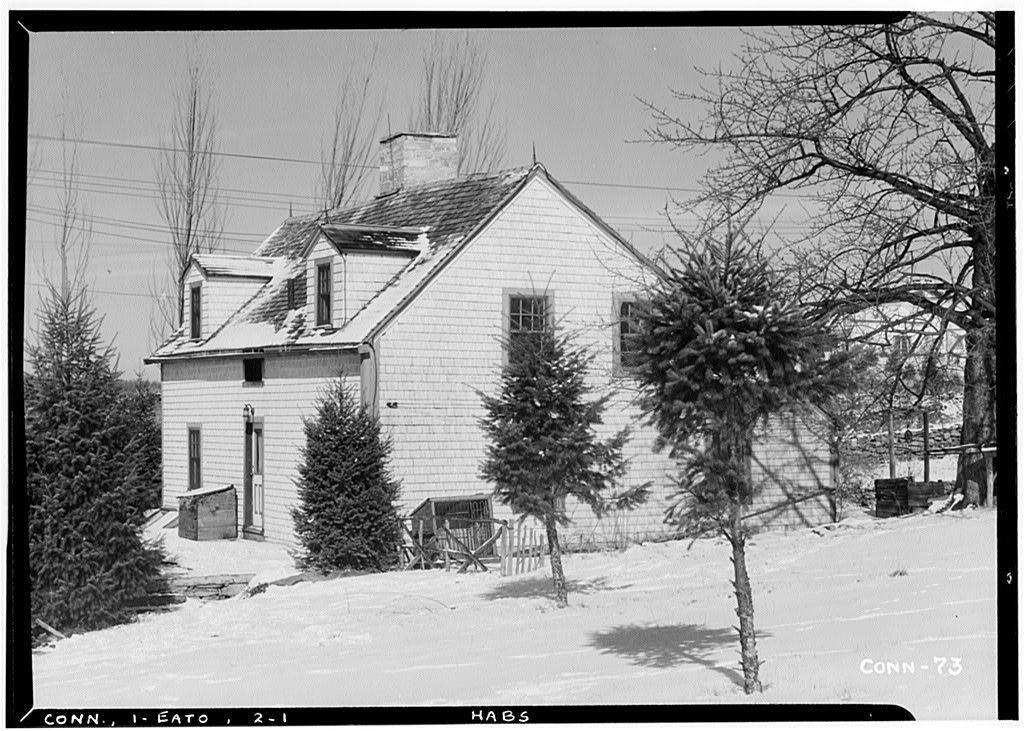 An old house on Rock House Road in Easton, Connecticut, photographed in 1939.
