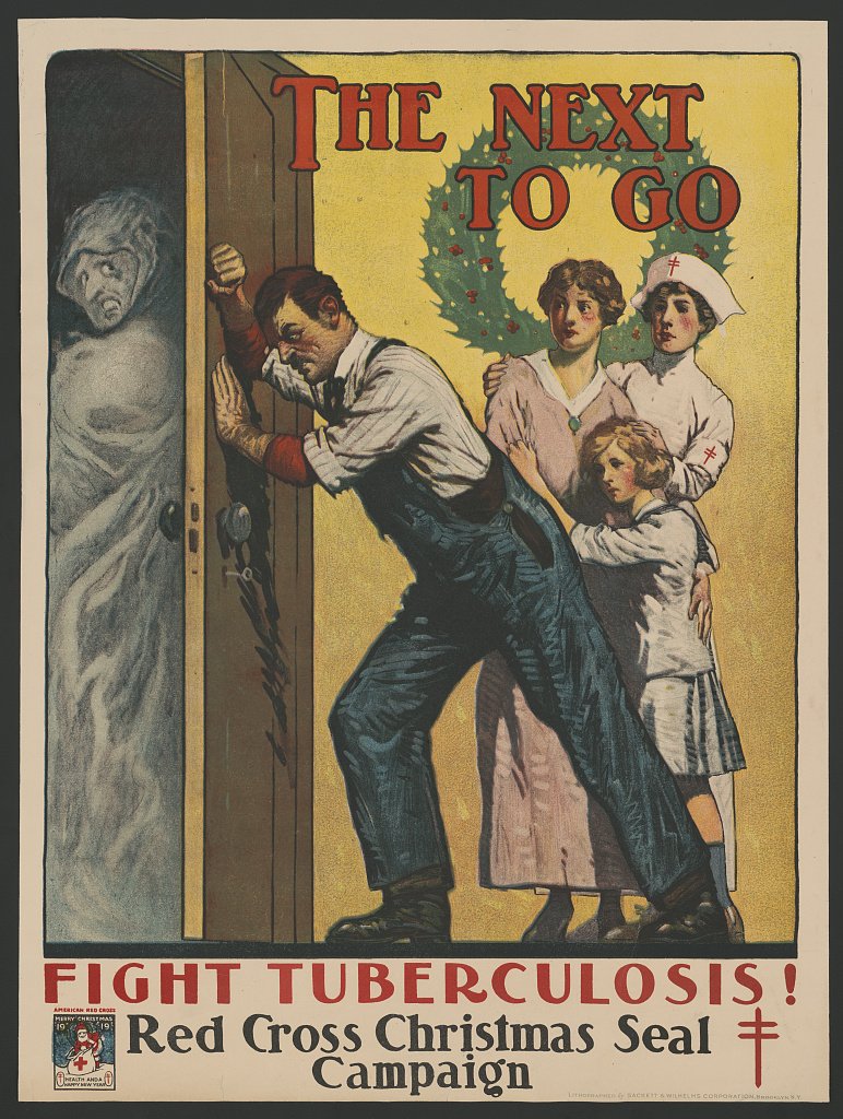 A Red Cross poster from 1919 urging Americans to fight tuberculosis.
